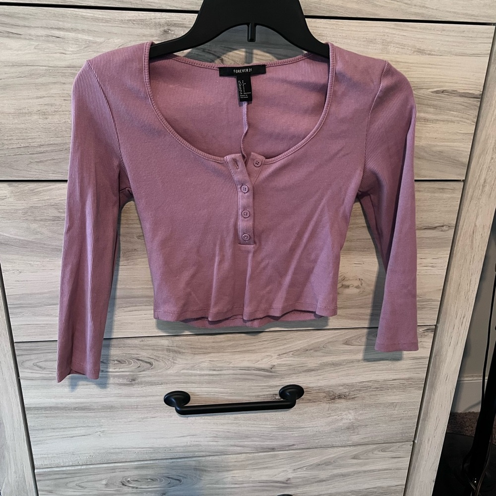 Forever 21 Lavender Crop Top